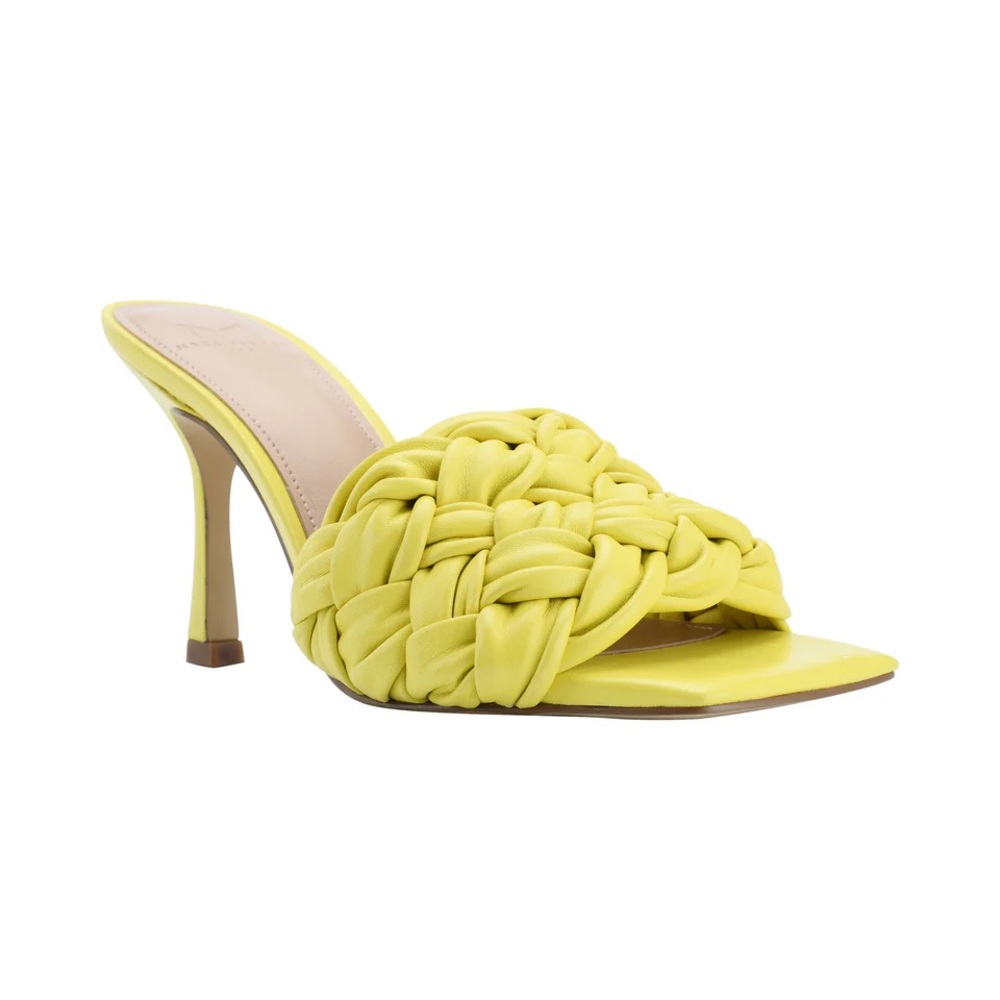 Marc Fisher Yellow Draya Mule Heeled Sandal